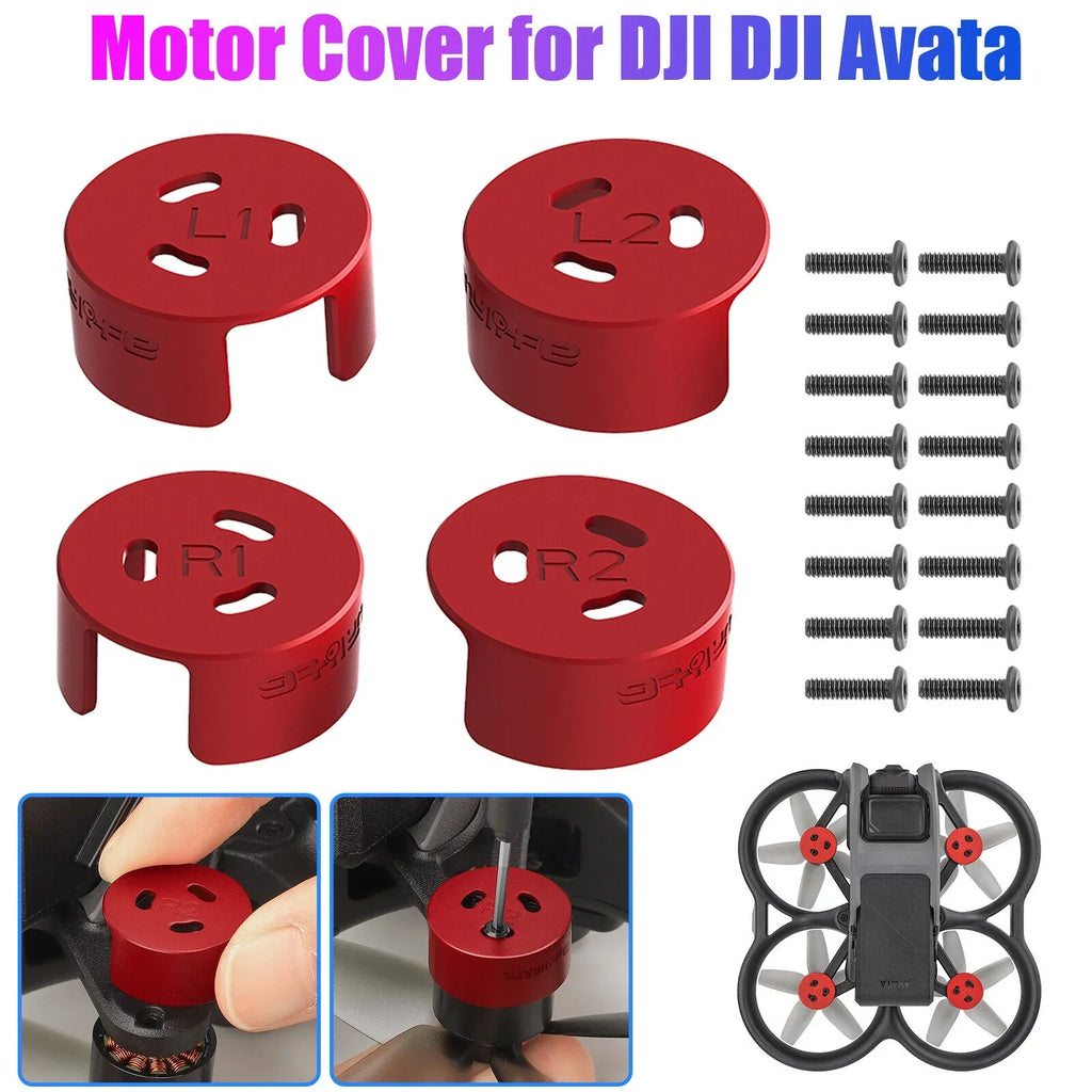 4Pcs Aluminum Motor Cover Protective Accessories for  Avata Drone Protection