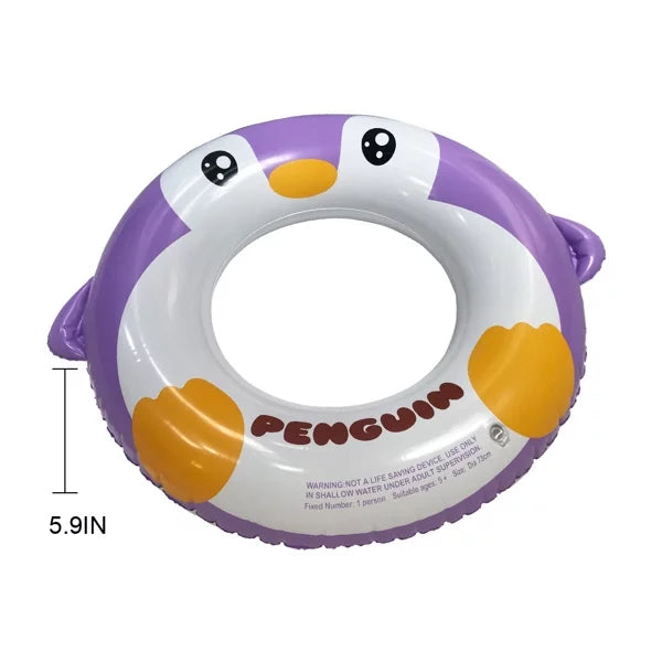 Yejaeka Kids 3 Penguin Print Swim Ring + 1 Large Capacity Water Gun