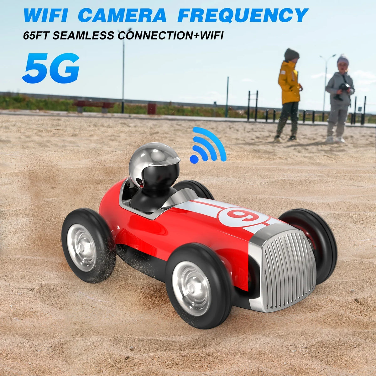 Remote Control Car with 2.4GHz Wireless Bluetooth Speaker 2 Speed Mode Fast  Car for Kids  Trucks Music  Stunt Car Toys for Boys Girls Gifts, Red