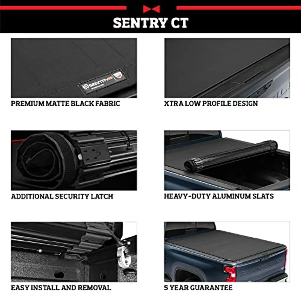 Truxedo Sentry Ct Hard Rolling Truck Bed Tonneau Cover | 1594716 | Compatible with 2022 Ford Maverick 4' 6" Bed (54.4")
