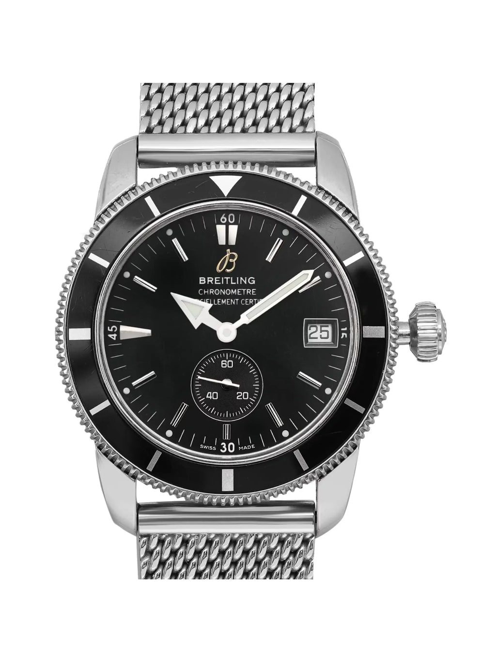 Breitling SuperOcean Heritage 38mm Steel Black Dial Mens Watch -