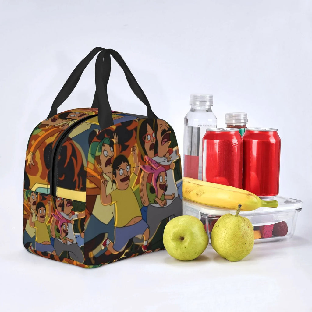 Adventure Bob's Burgers Portable Lunch Bag For Adult And Kids Reusable Lunch Box Insulated Thermal Cooler Bento Bag For School Picnic Office