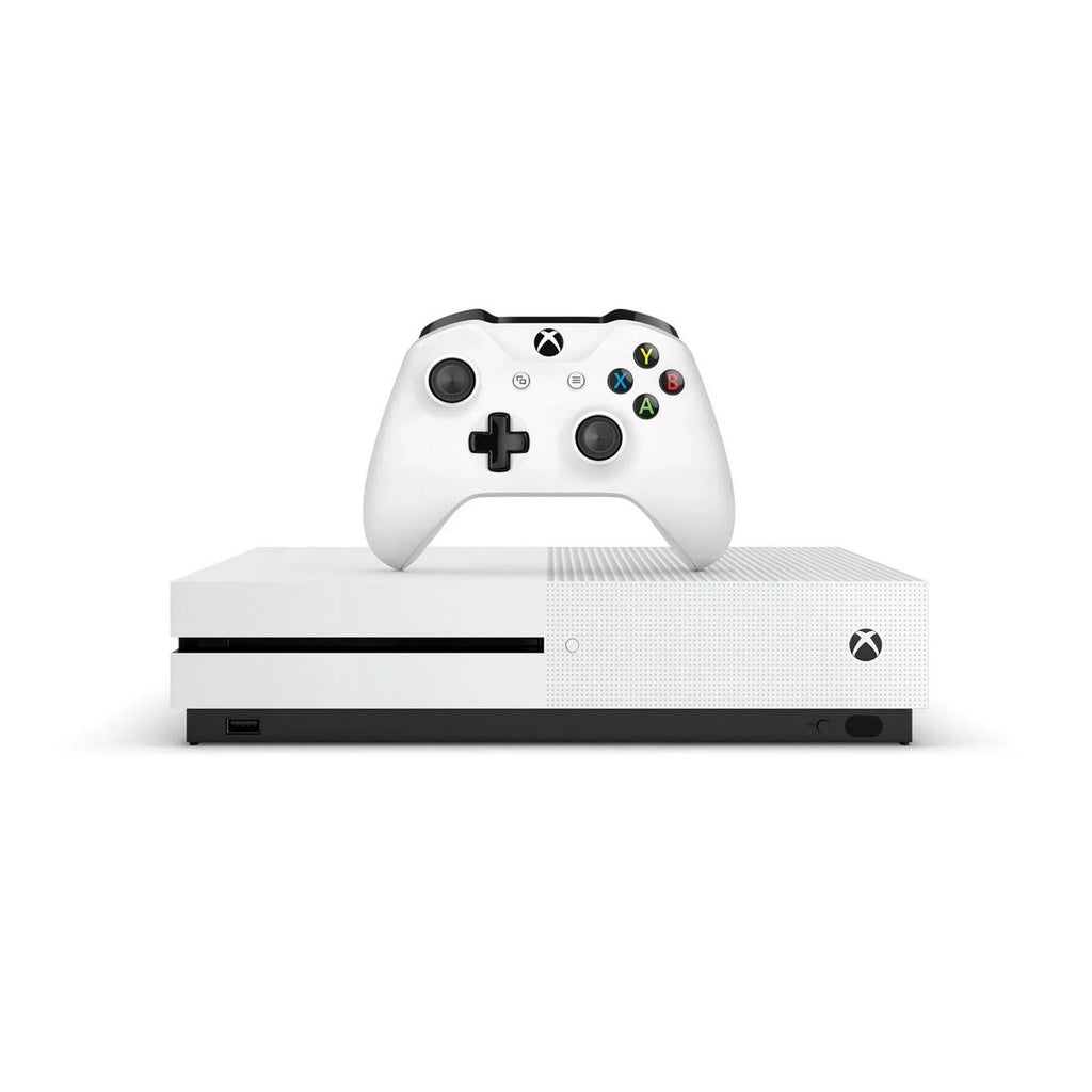 Pre-Owned Microsoft Xbox One  1TB with 2 Controller, 4K Ultra  White with   Cleaning Kit Headset Bundle (Refurbished: Like New)