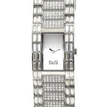 Pre-Owned Dolce & Gabbana Watch Silver Rhinestone    Ladies Stainless Steel Quartz Square 2 Hands Analog (Good)