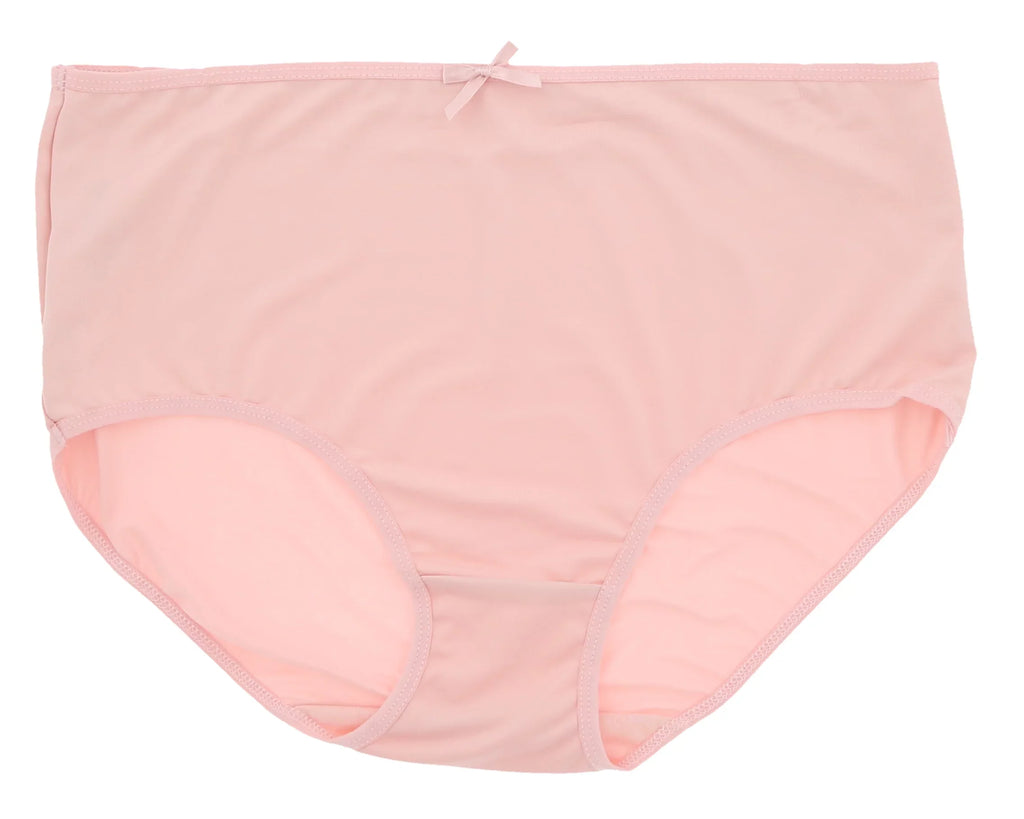 Delta Burke Intimates Women's Plus Size Sexy Classic High Rise Brief Panties (5Pr) (-Large, Pink Floral Dots)