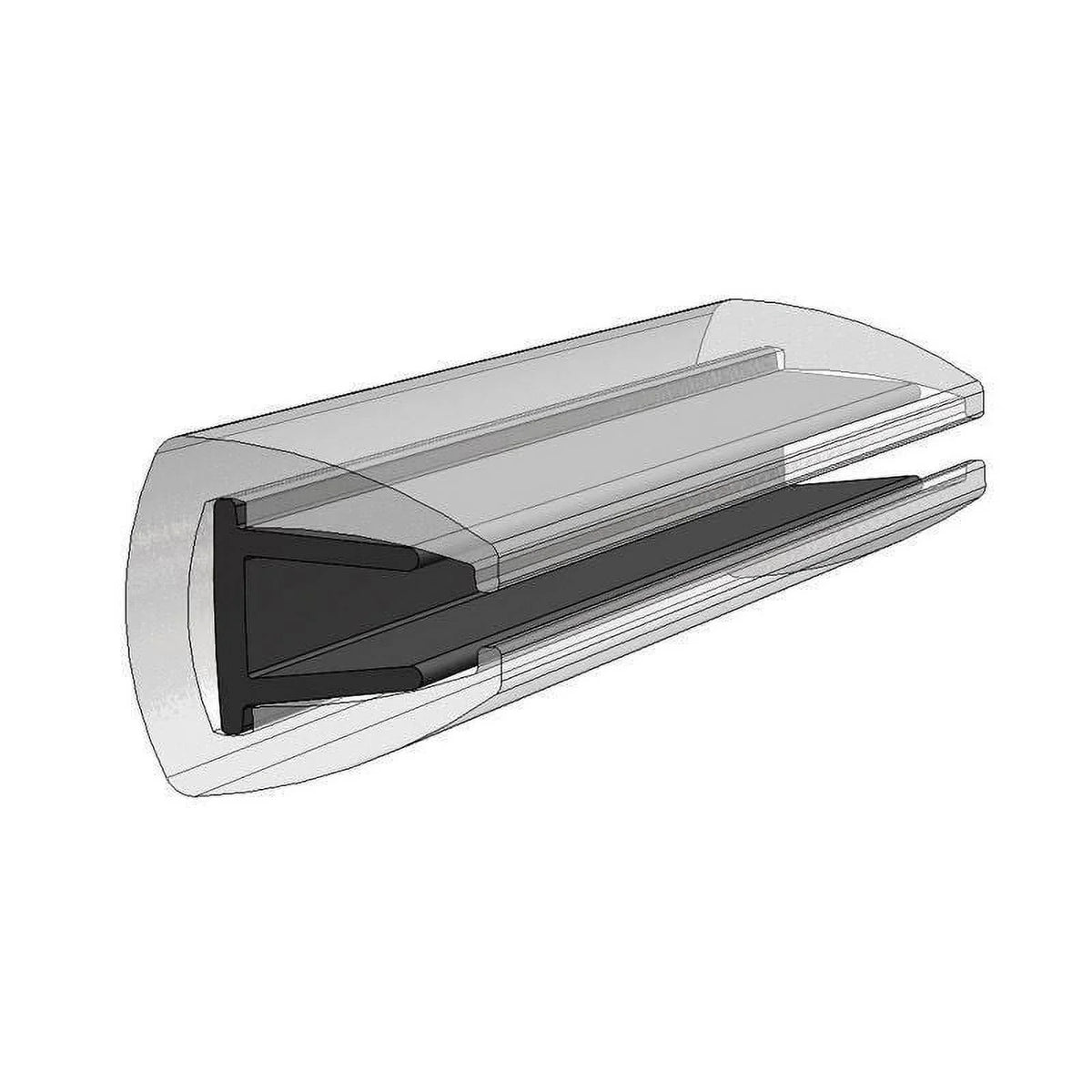 Taco Marine -3162BKA12 Rigid Vinyl, Black Rub Rail, 11/16" x 3/4" x 12'