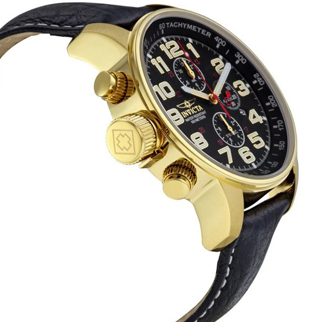 Invicta -Force 3330 Leather Chronograph Watch