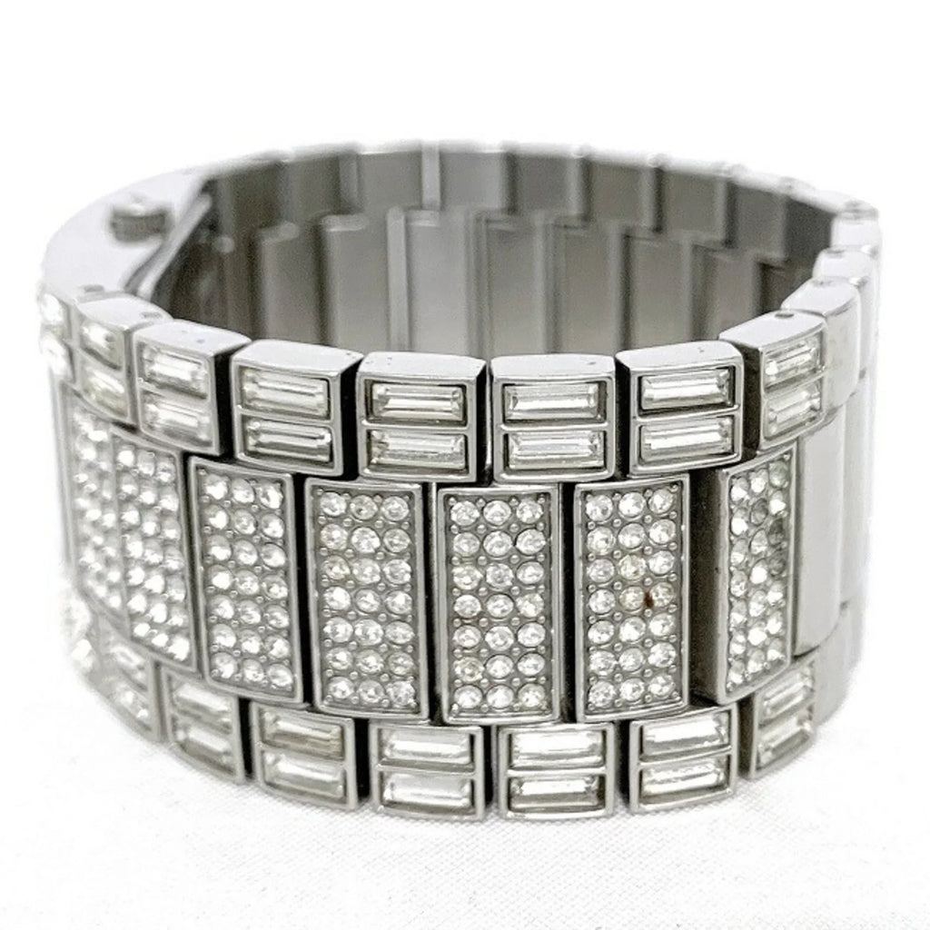 Pre-Owned Dolce & Gabbana Watch Silver Rhinestone    Ladies Stainless Steel Quartz Square 2 Hands Analog (Good)