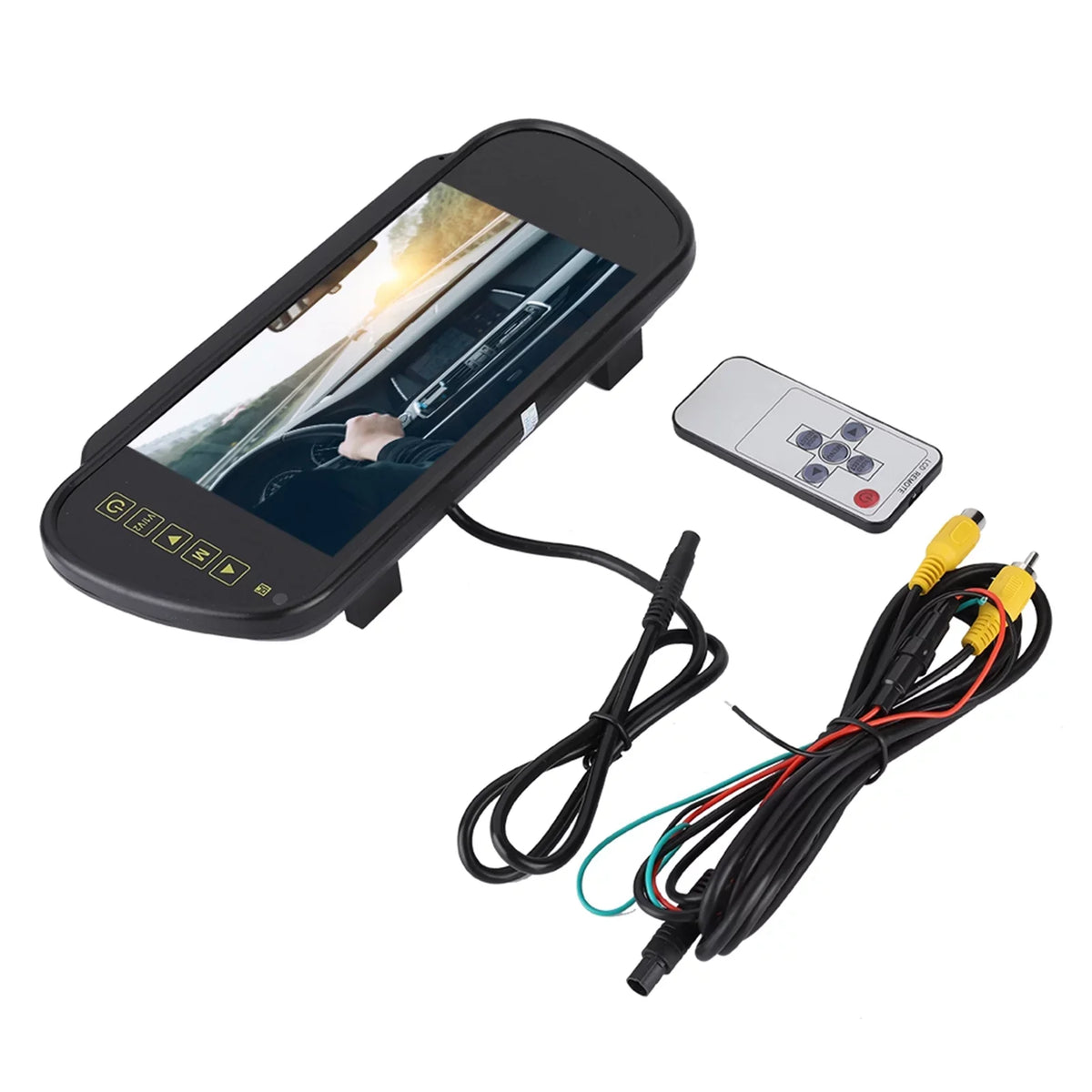Durlclth Rearview Mirror-7inch Car Rearview Mirror  Auto Dimming Monitor Rear View Camera With Bracket