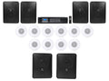 Restaurant Kit 6-Zone Amp+6) Foreground Wall+10) Background Ceiling Speakers