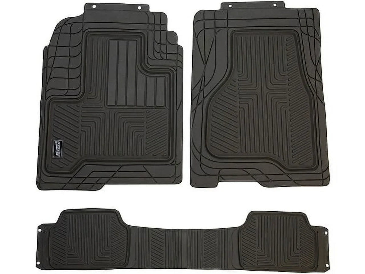 Floor Mat Set 3 Piece - Compatible with 2004 - 2015, 2017 - 2018 Nissan Titan 2005 2006 2007 2008 2009 2010 2011 2012 2013 2014