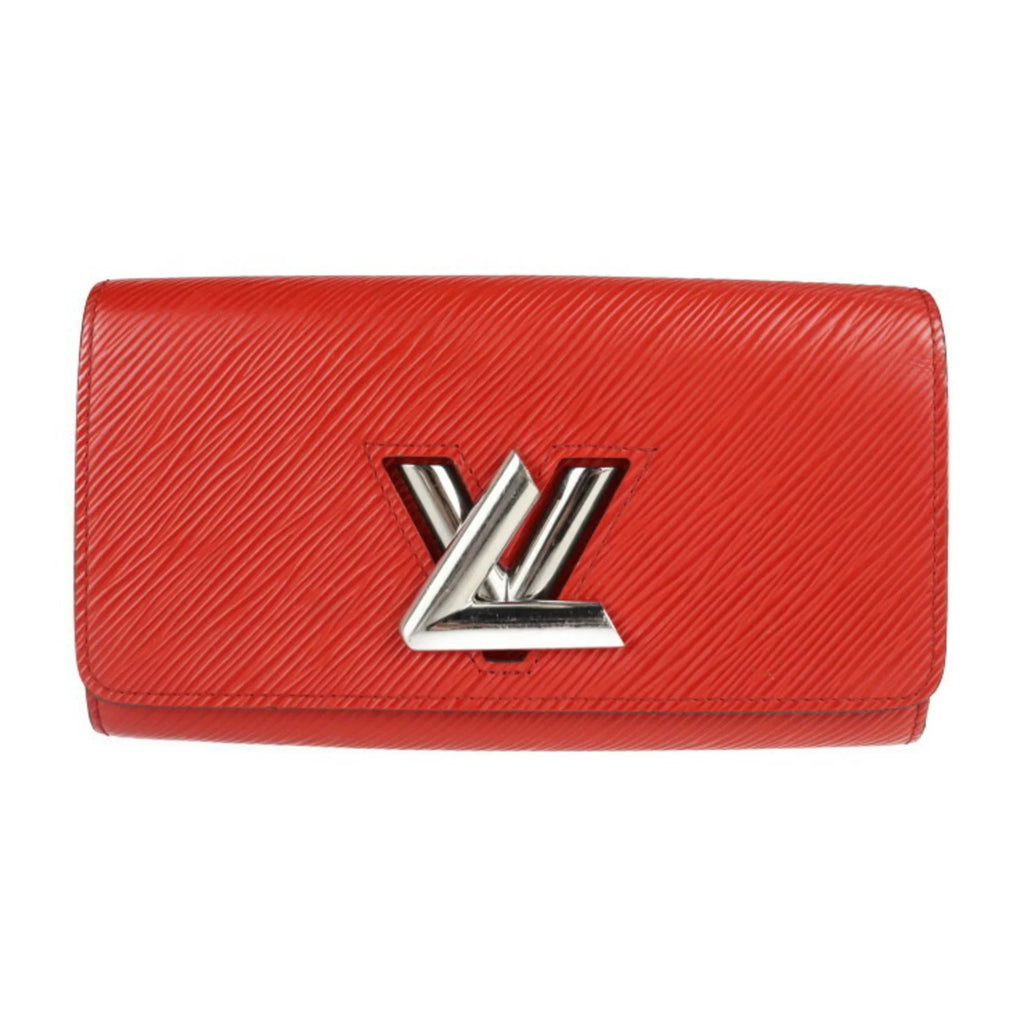Pre-Owned   Louis Vuitton Portefeuille Twist Long Wallet  Epi Leather Coquelicot Bifold (Good)