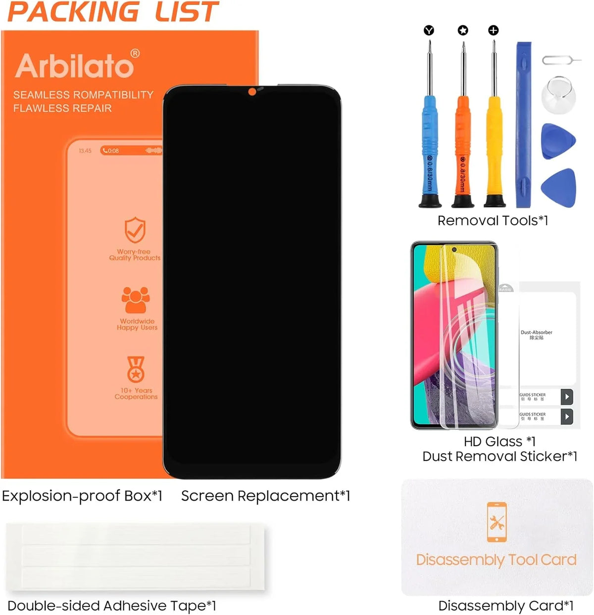 Screen for Oneplus Nord  5G Screen Replacement for 1+ Nord   Screen , Touch Display Digitizer Assembly Repair Parts(Black No Frame)