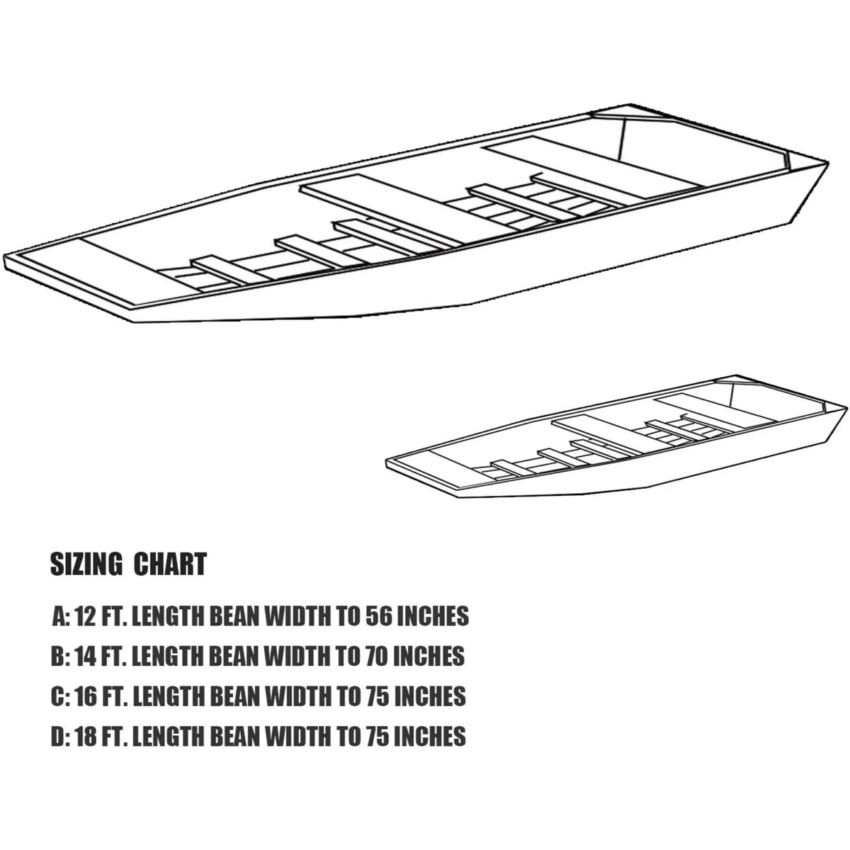 Goodsmann Jon Boat Covers Silvery Gray Water Resistant Trailerable 9921-0152-21( , 12' , 56" )
