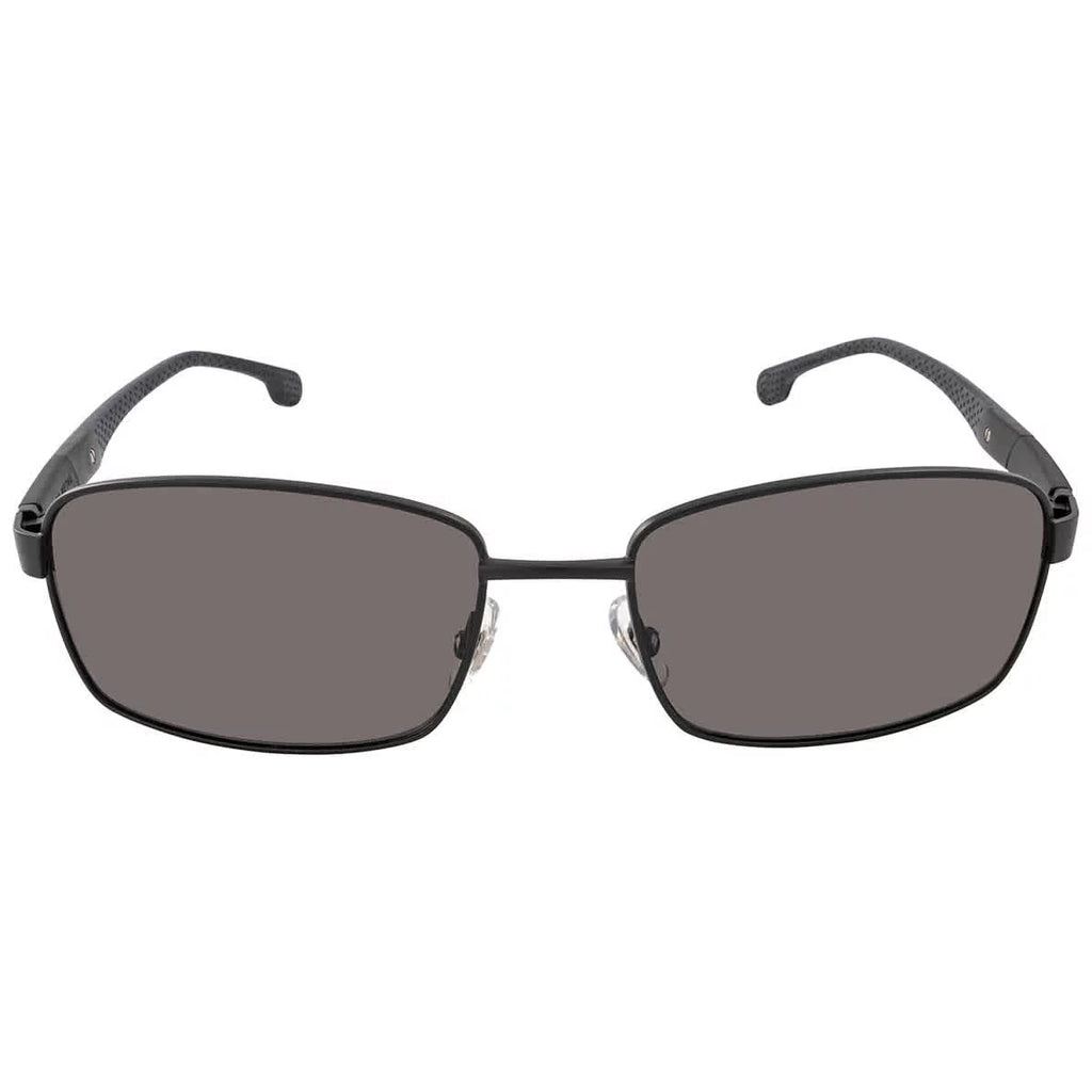 Carrera Men's 8037/ Rectangular Sunglasses, Black/Polarized Gray, 58mm, 18mm