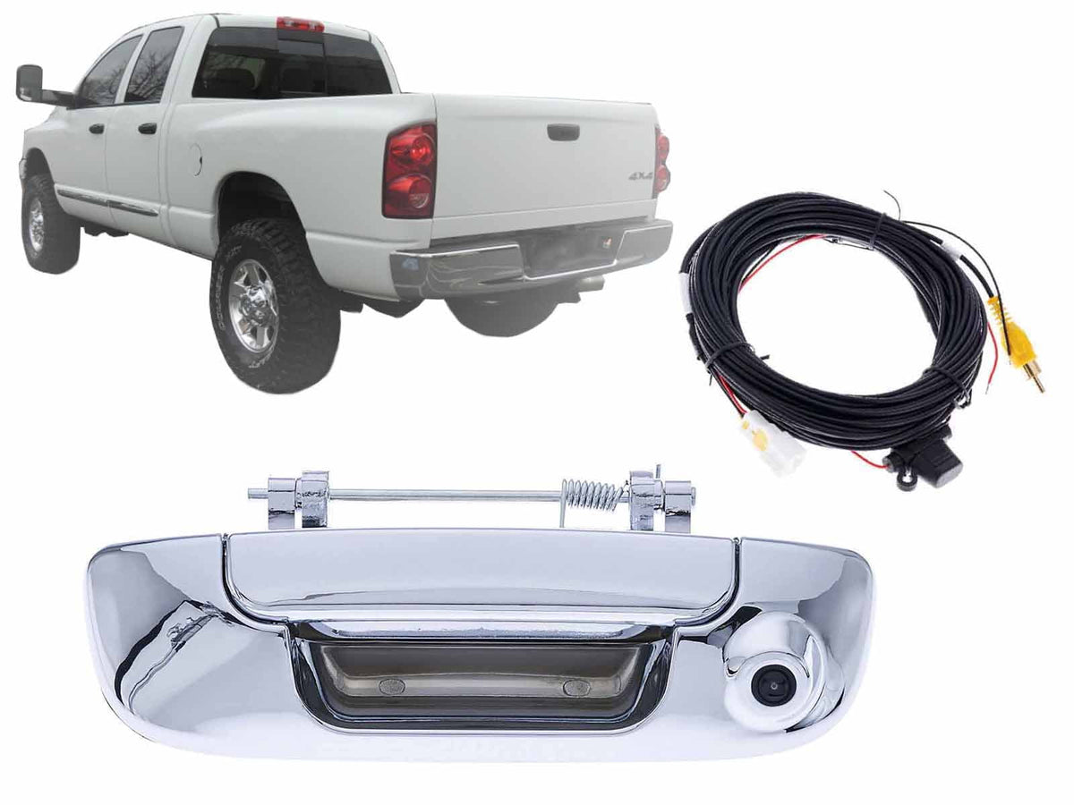 Replacement Tailgate Handle with Back-Up Camera 8M Cable Chrome for 2002 - 2009