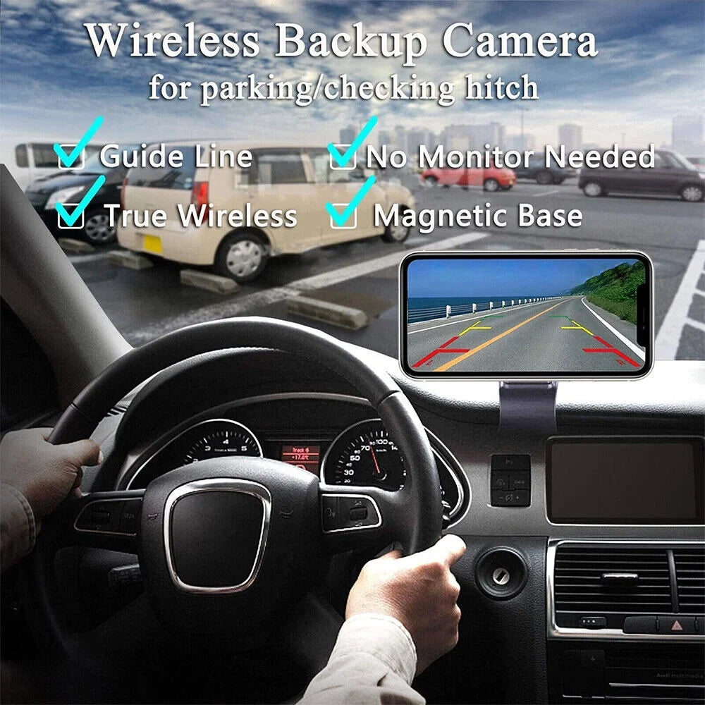 JahyShow Magnetic WiFi Wireless Camera, Reliable Backup for Front/Rear View, 9600mAh Battery