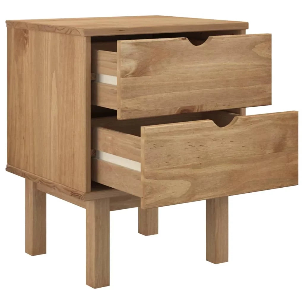 Htovila Bedside Cabinet  18.1"x15.6"x22.4" Solid Wood Pine