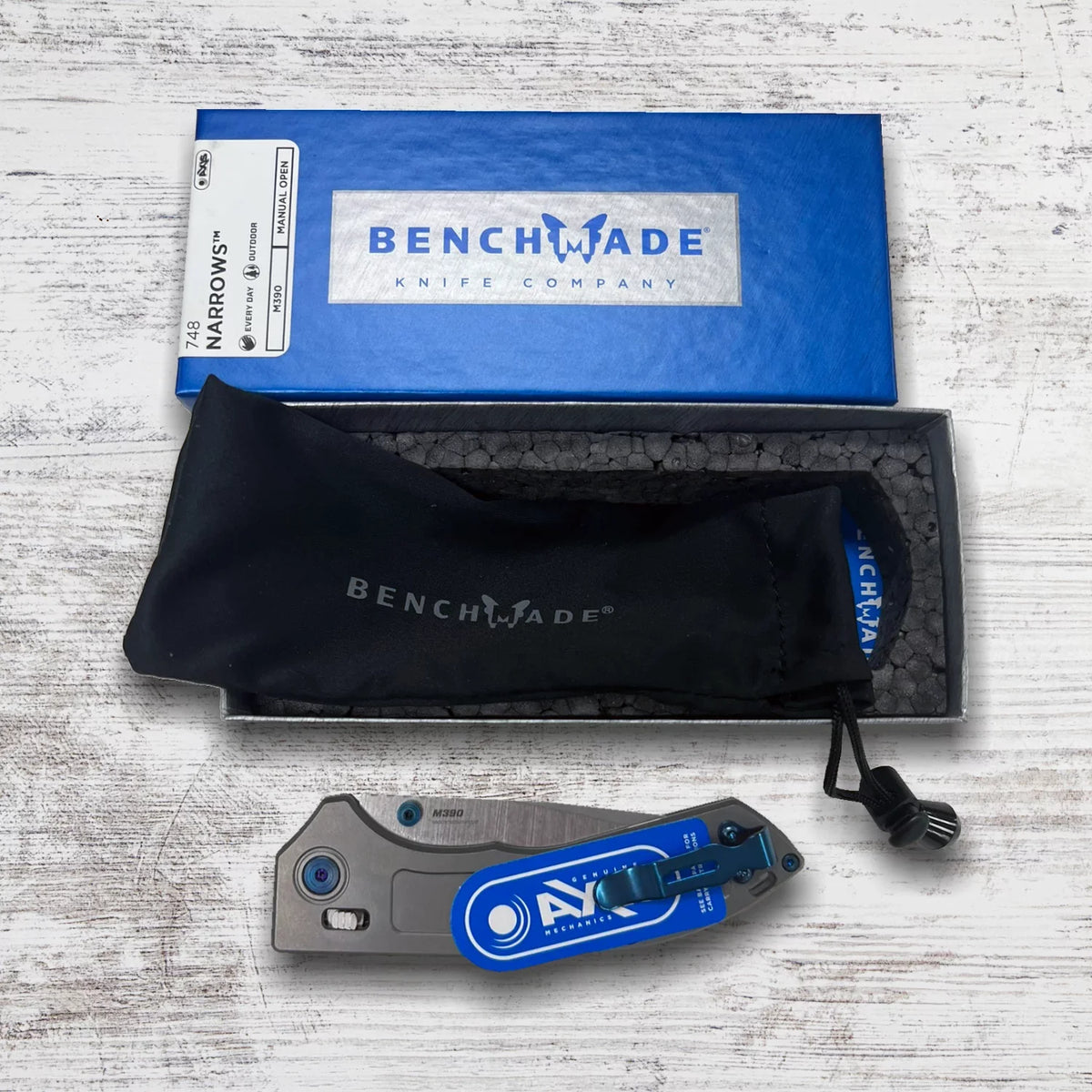 Benchmade 748 Narrows 3.43-Inch  Steel Blade Titanium Handle Folding Knife