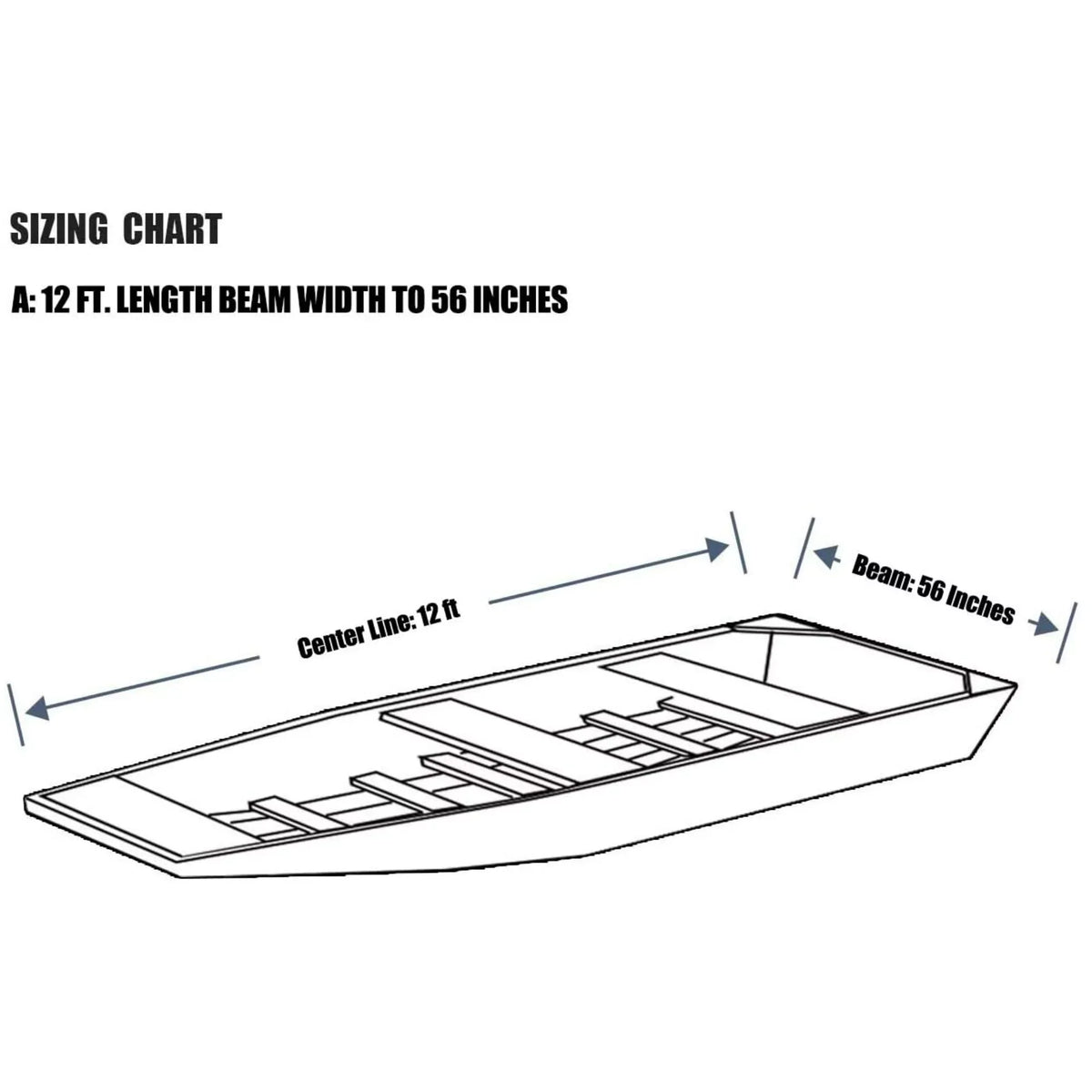 Goodsmann Jon Boat Covers Silvery Gray Water Resistant Trailerable 9921-0152-21( , 12' , 56" )
