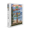 Santa Cruz, California, Destinations Sign (19x27 inches, Premium 500 Piece Jigsaw Puzzle for Adults and Family, Made in )