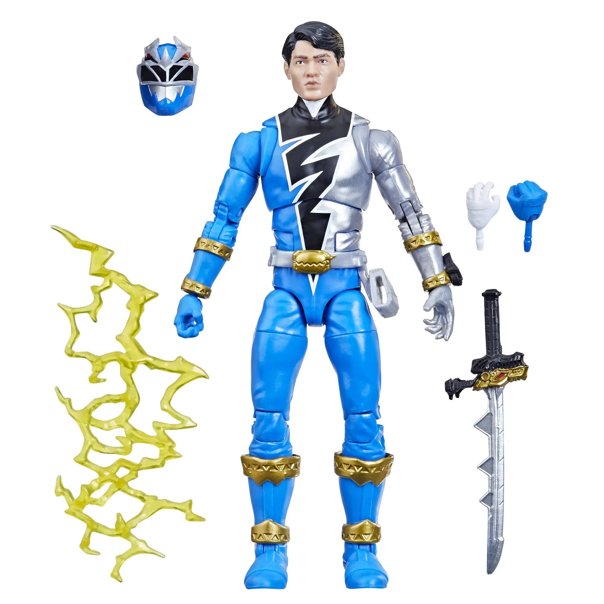 Power Rangers Lightning Collection Dino Fury Blue Ranger 6-inch Premium Collectible Action Figure Toy with Accessories