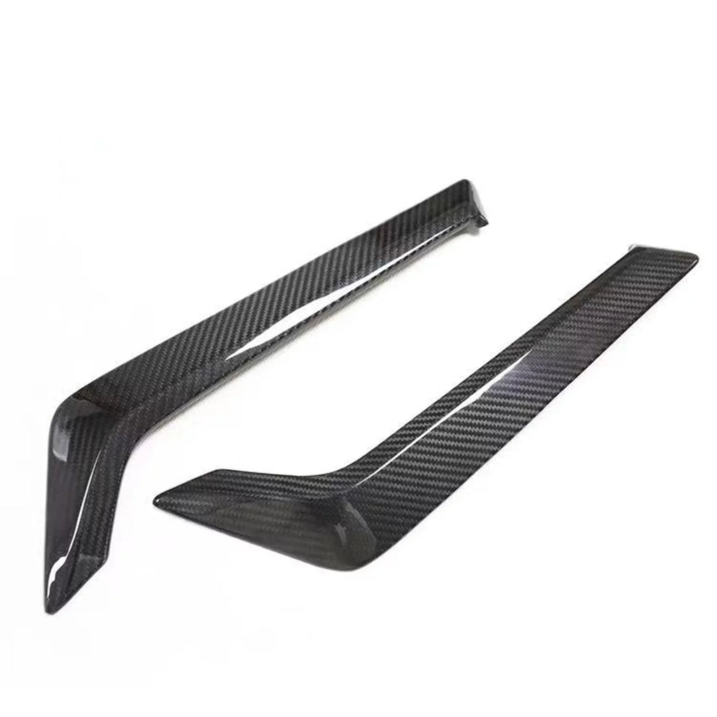 Side Fender Air Vent Cover Kit For Infiniti   2015-2022 2019  Black Carbon Fiber