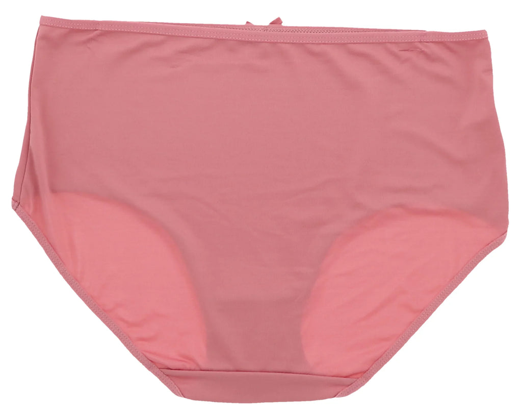 Delta Burke Intimates Women's Plus Size Sexy Classic High Rise Brief Panties (5Pr) (-Large, Pink Floral Dots)