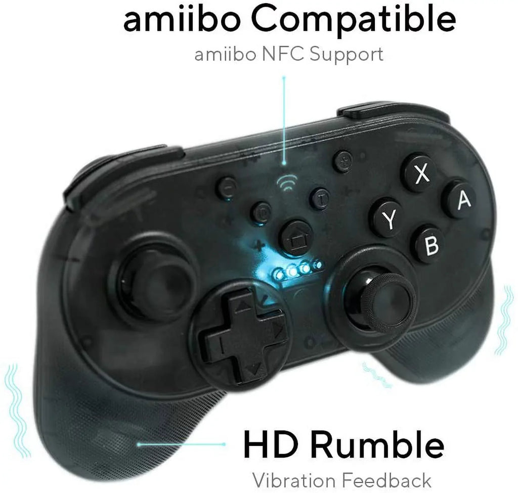 Wireless Mini Gamepad w/ Turbo Mode + Amiibo  Support [Nintendo Switch Accessory]