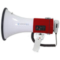 Technical Pro Red Megaphone 75-Watt Siren Bullhorn - Bullhorn Speaker w/Detachable Microphone, Portable Lightweight Strap Detachable  - Professional Outdoor Voice for Police And Cheer leading