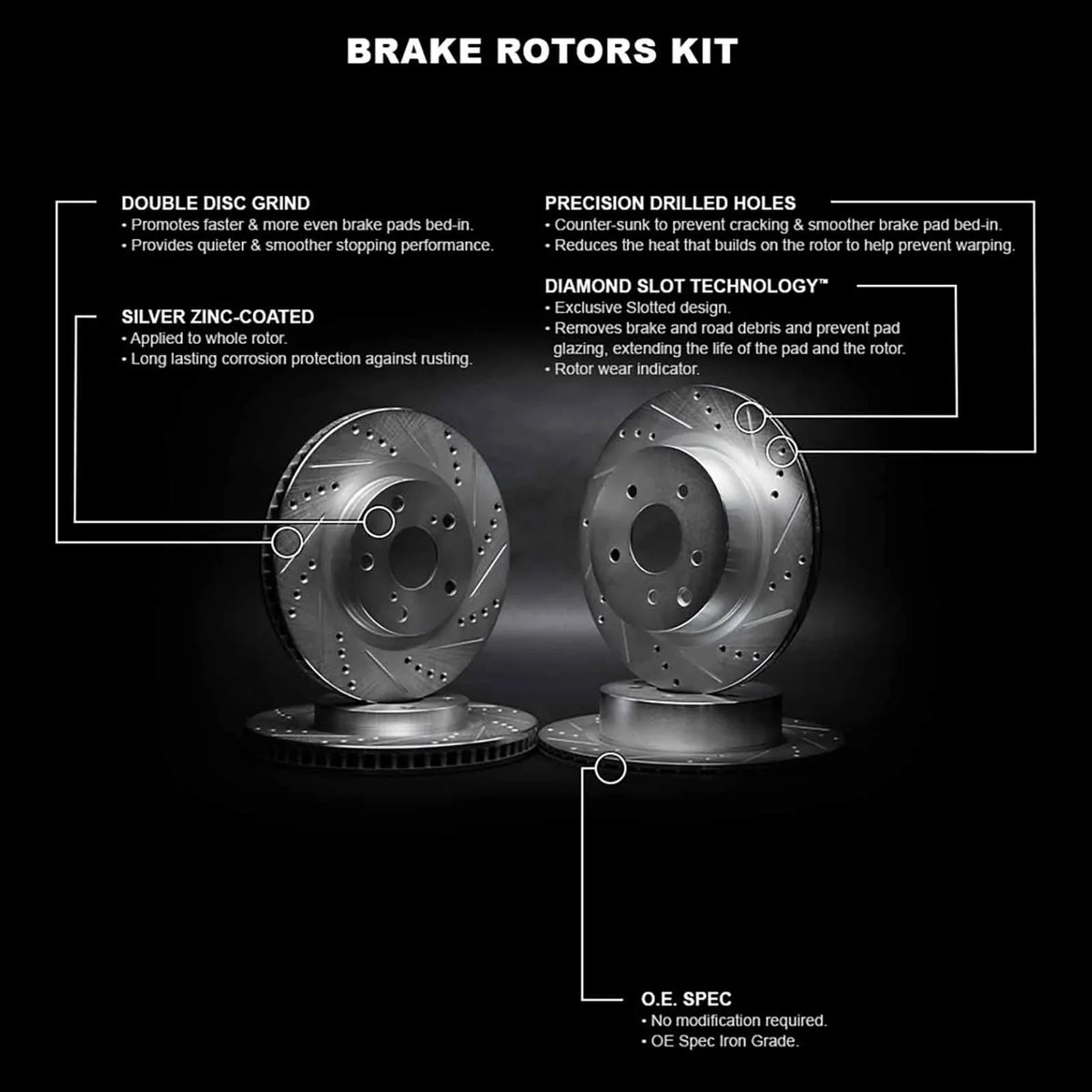 Concepts Wgpn2 59078  Concepts Brake Rotor / Silver Fits select: 2016  -