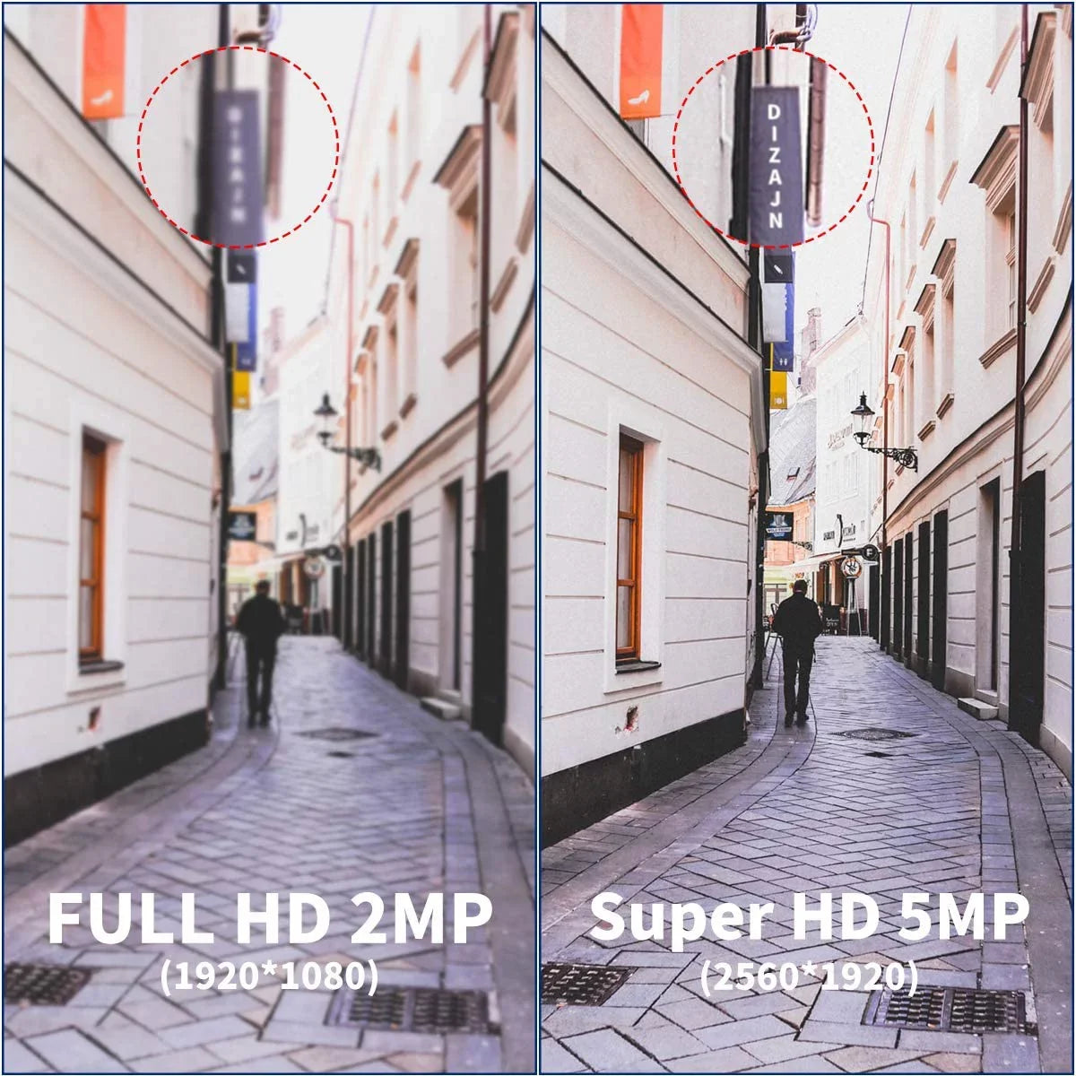 {5.0MP Two Way Audio} PoE Security Camera System, 8pcs Wired   Cameras 8 Channel  Recorder with 4TB  for Outdoor/Indoor Use