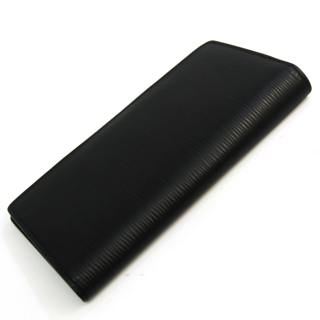 Pre-Owned Louis Vuitton Epi Portefeuille Brazza  Men's Epi Leather Long Wallet (bi-fold) Noir (Good)