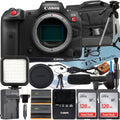 Canon    Mirrorless Cinema Camera (Body) with 2 Pack SanDisk 128GB Memory Card + Case + ZeeTech Accessory Bundle
