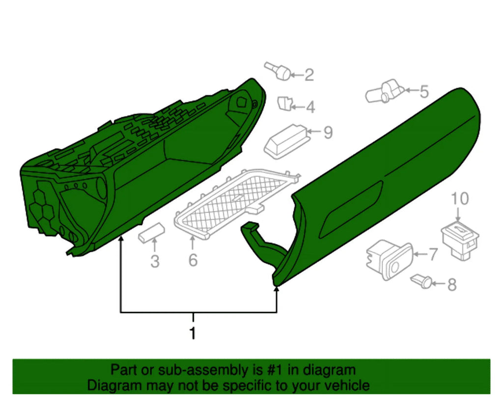 New Genuine  Glove Box (2012-2019)  51169239346