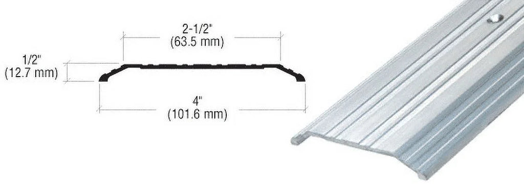 Aluminum 4" x 1/2" Saddle Threshold - 185" in Length