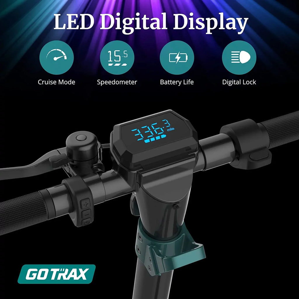 Electric Scooter for Adults, 10" Honeycamb Tire, Max 42 mile & 20 mph by 500W Motor, Folding Electric Scooter for Commute