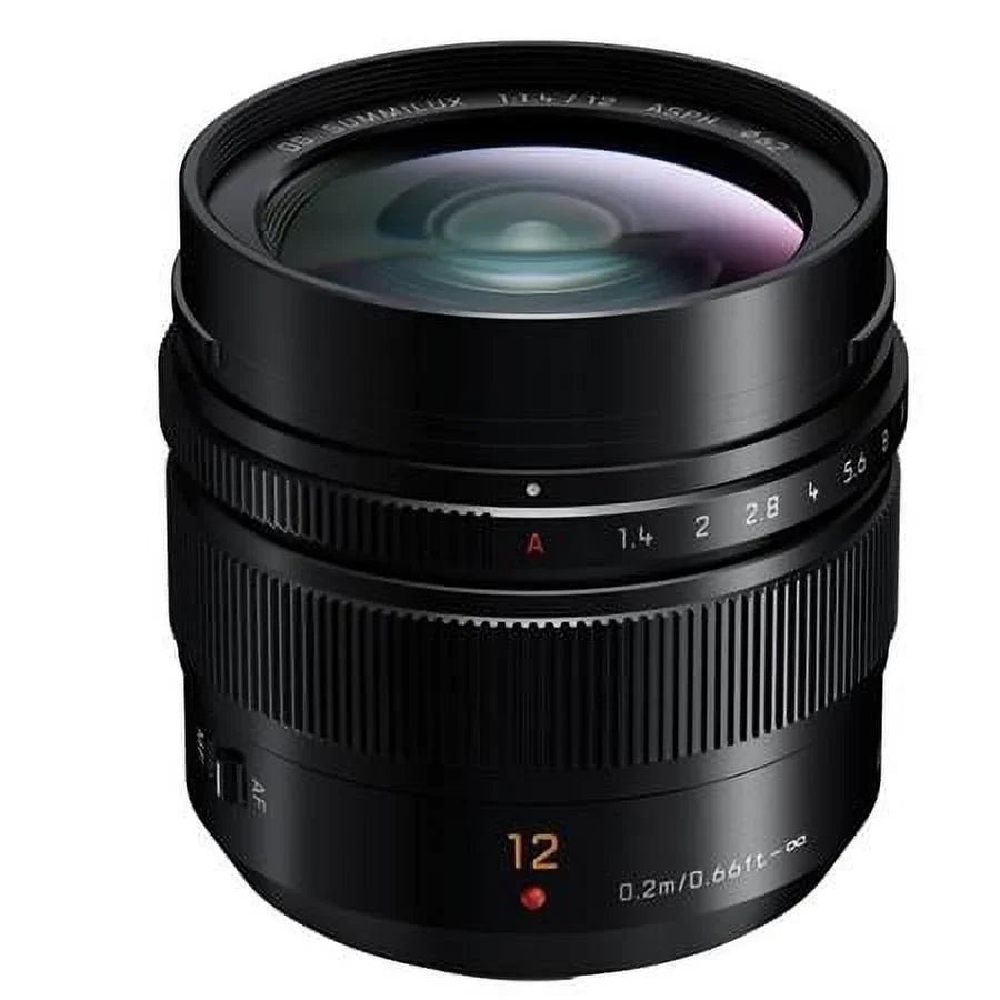 Lumix  Leica  Summilux 12mm f/1.4 Aspherical Lens for Micro Four Thirds, Black