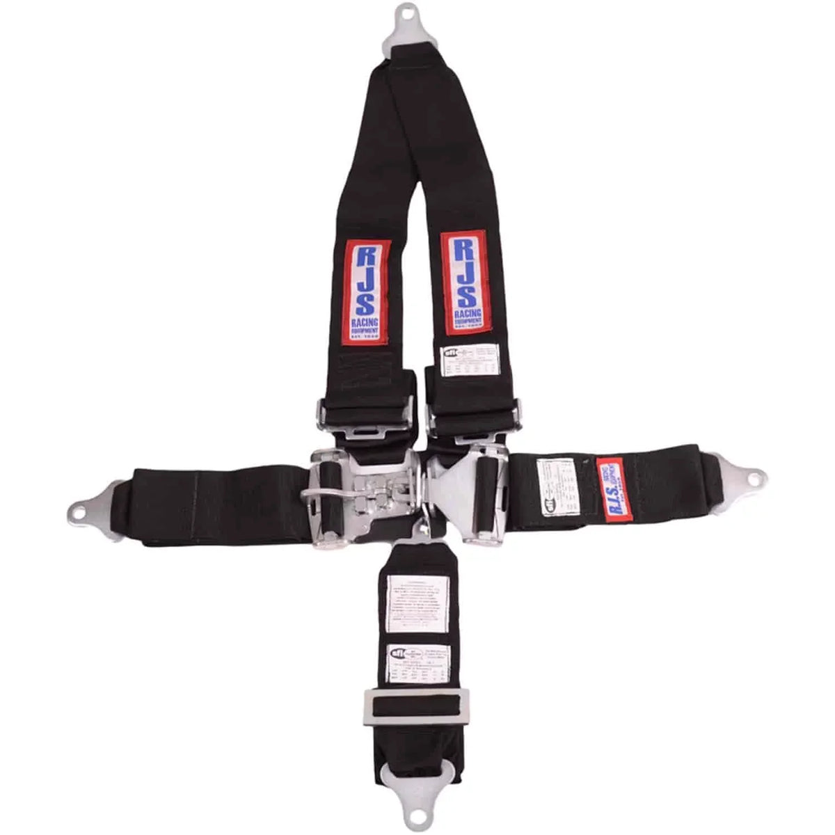 Racing Equipment 1126201 5-Point Latch and Link Racing Harness Black