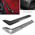 Side Fender Air Vent Cover Kit For Infiniti   2015-2022 2019  Black Carbon Fiber