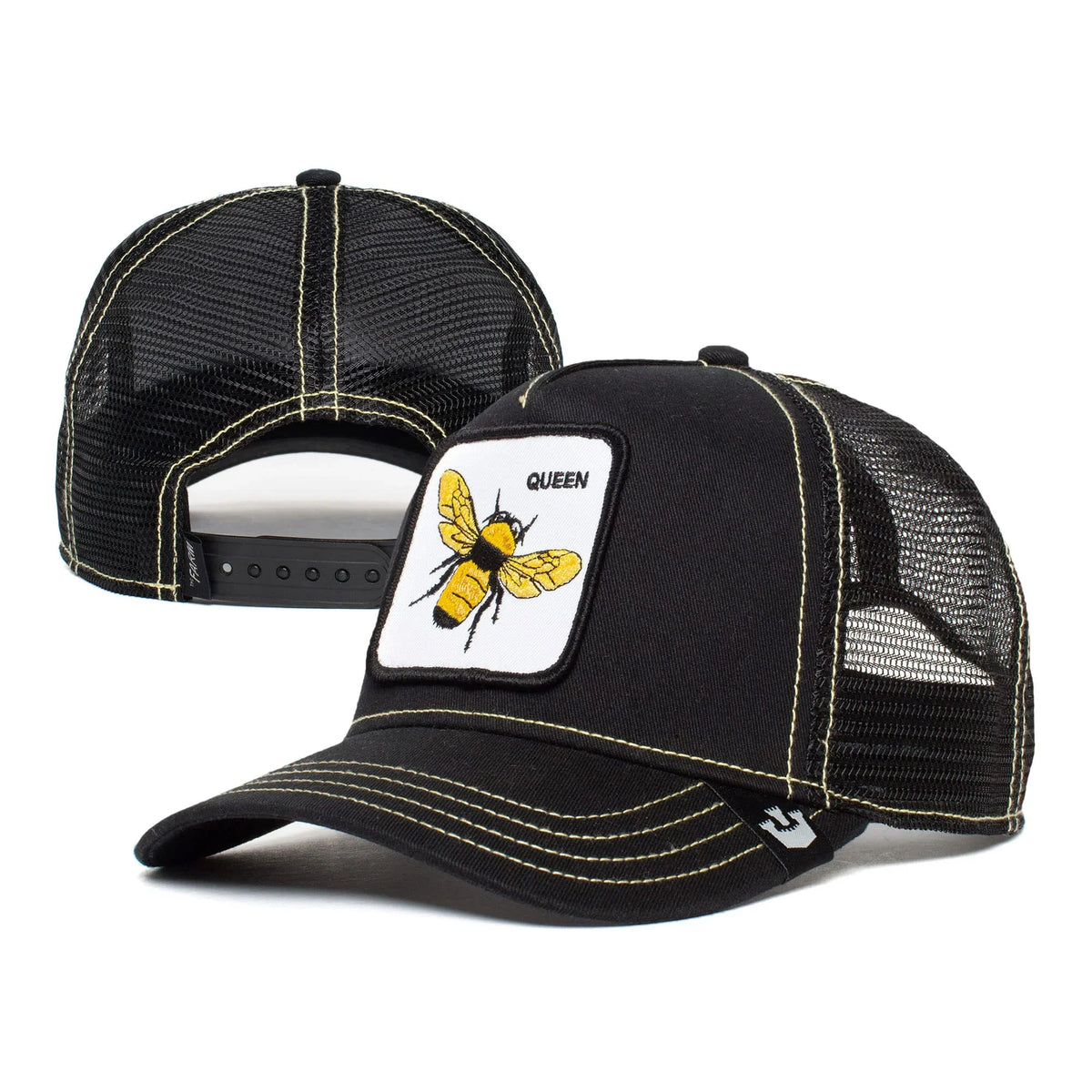 Goorin Bros. The Farm Unisex Original Adjustable Snapback Trucker Hat, Black (Queen Bee), One Size