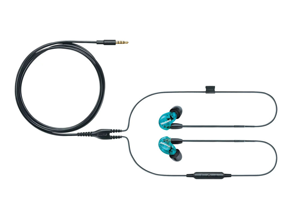 Shure  Sound Isolating - Blue Special Edition - earphones with mic - in-ear - wired - 3.5 mm jack - noise isolating - blue