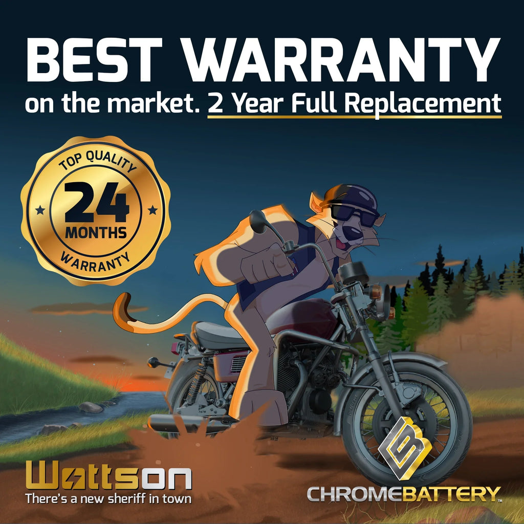 Chrome Battery -n18l-a3 (50-n18l-a3 12 Volt,20 Ah, 260 Cca) Power Sports Battery replaces Gtx18l-bs M6250h 44006