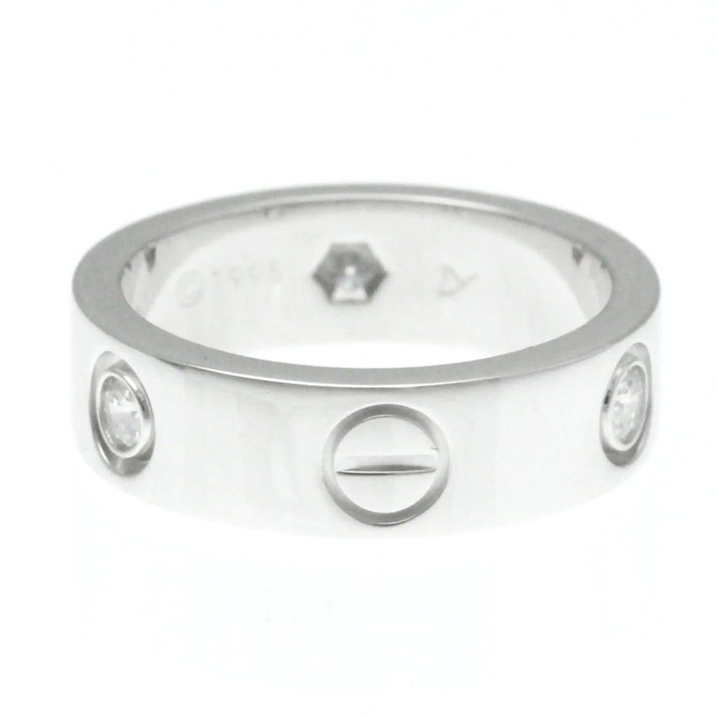 Pre-Owned Cartier Love Love Ring White Gold (18K) Fashion Diamond Band Ring Silver (Good)