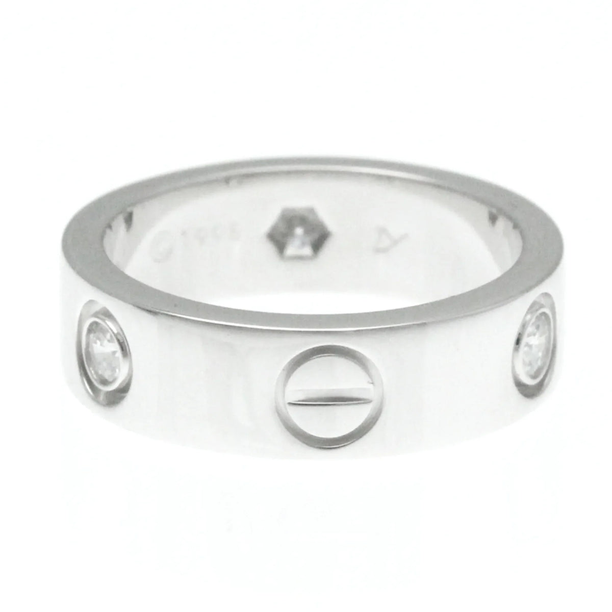 Pre-Owned Cartier Love Love Ring White Gold (18K) Fashion Diamond Band Ring Silver (Good)