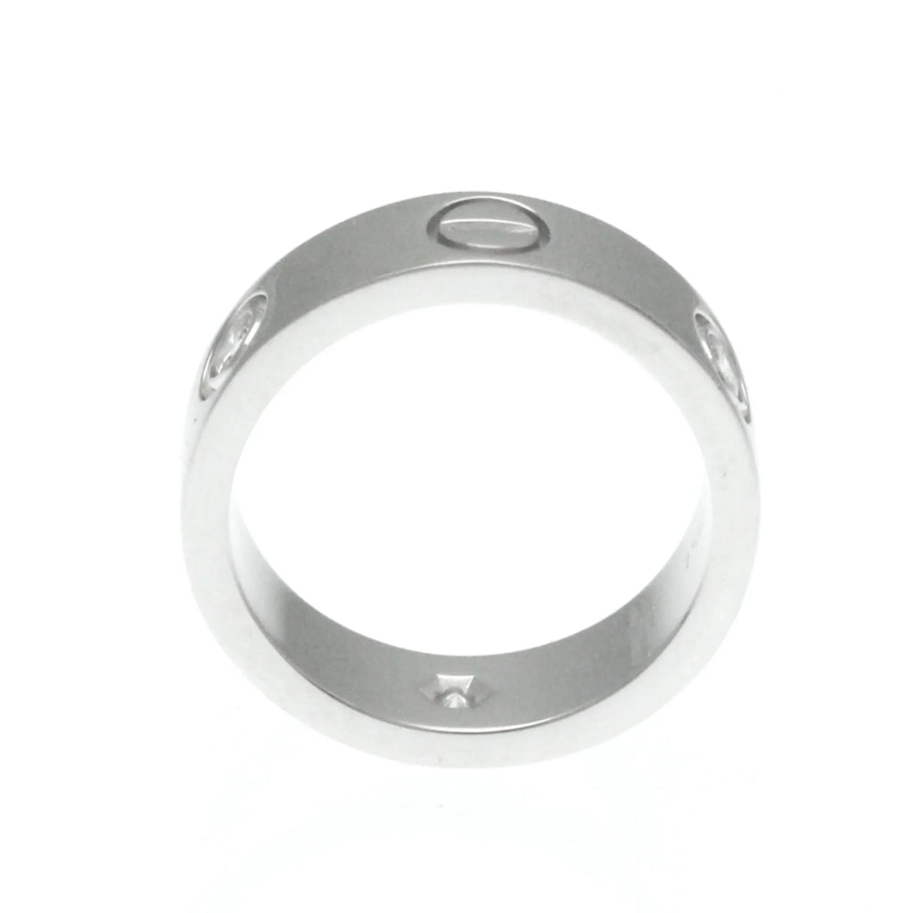 Pre-Owned Cartier Love Love Ring White Gold (18K) Fashion Diamond Band Ring Silver (Good)
