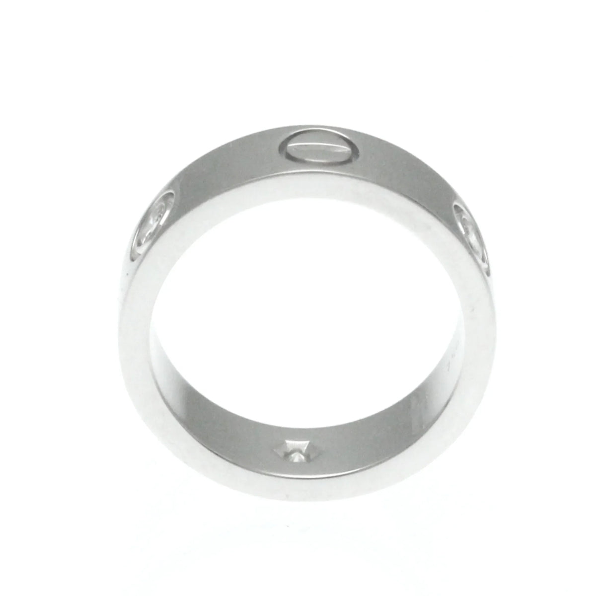 Pre-Owned Cartier Love Love Ring White Gold (18K) Fashion Diamond Band Ring Silver (Good)