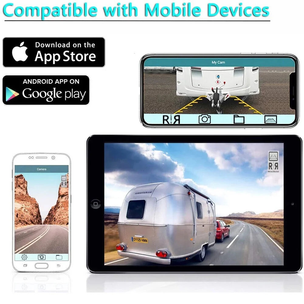 JahyShow Magnetic WiFi Wireless Camera, Reliable Backup for Front/Rear View, 9600mAh Battery