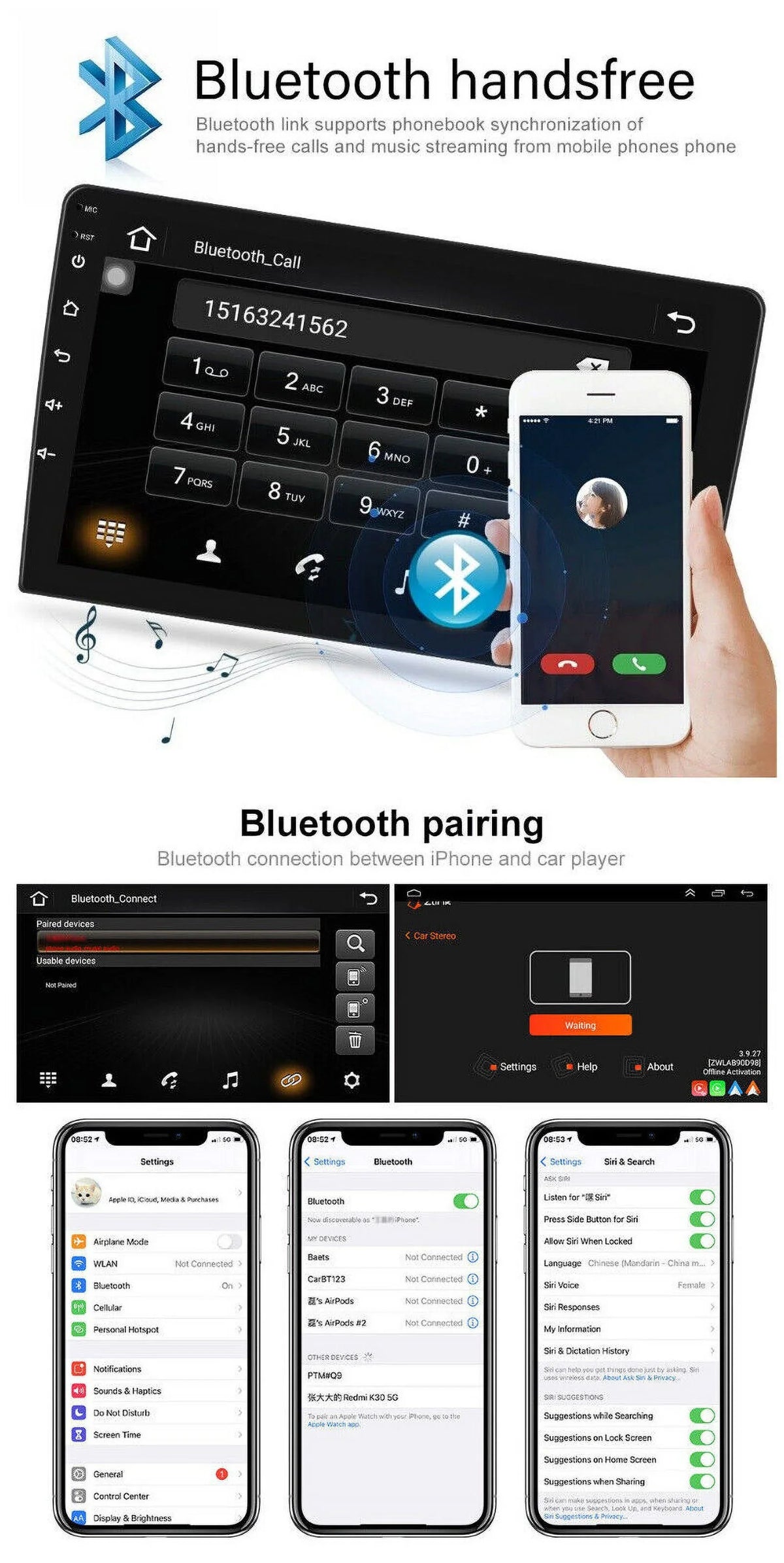 9" 1280*720  Fit Toyota Tacoma 2005-2015 Android 13 Car Radio Stereo Carplay    2+32GB