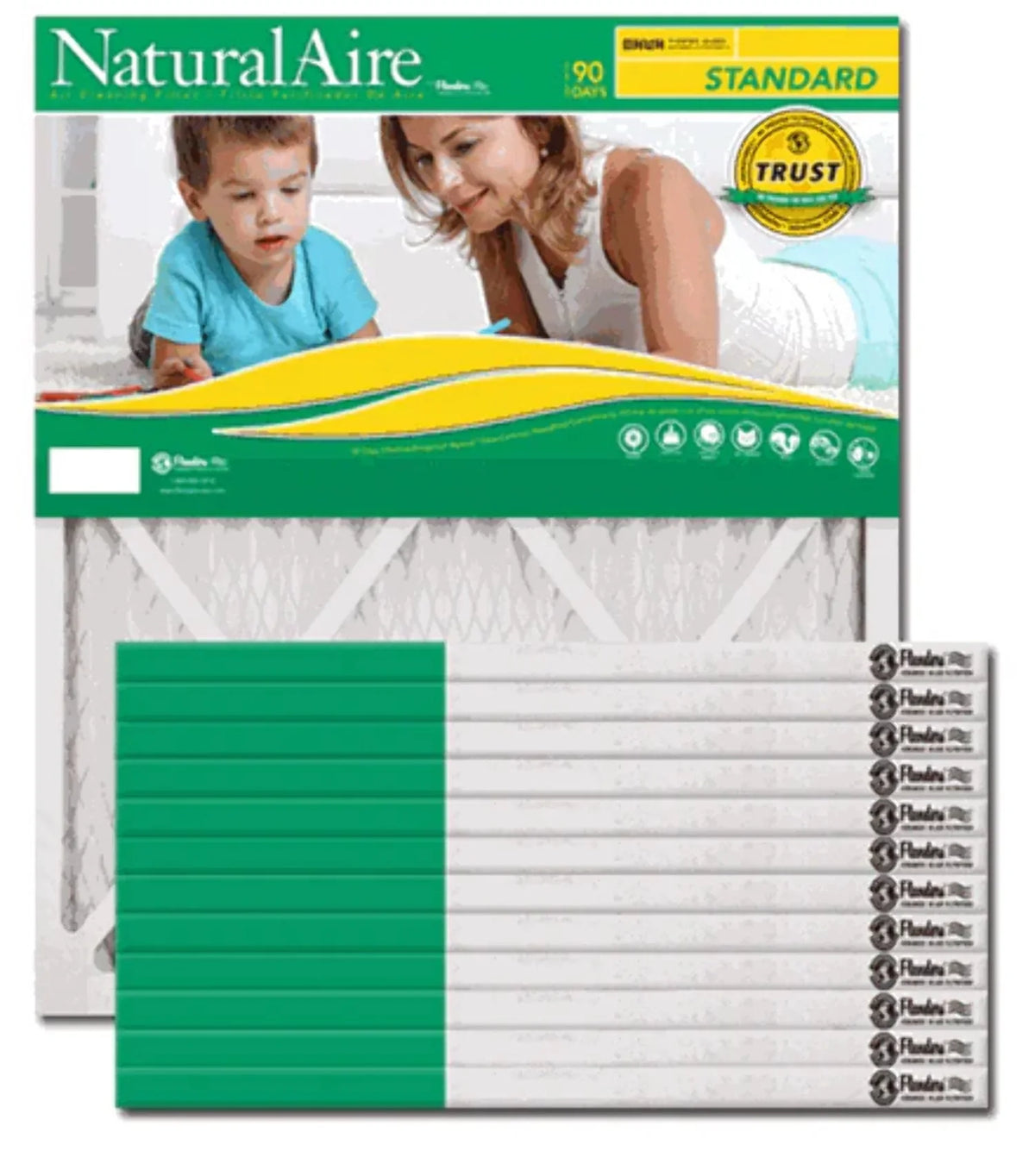 Precisionaire 4314720 10 x 36 x 1 in. Flanders NaturalAire 8  Pleated Air Filter - Pack of 12